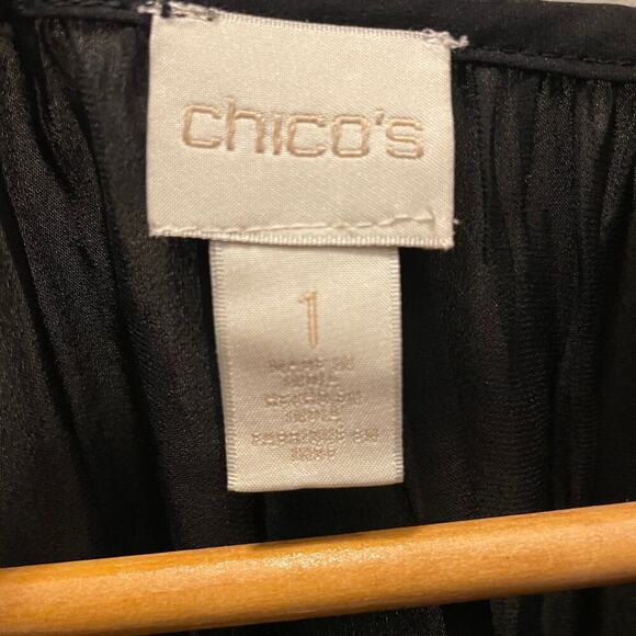 Chico’s Black Embroidered Boho Blouse | M/L (Sz 1) | Johnny Was Inspired NWOT - Picture 8 of 10